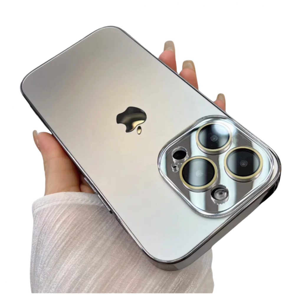 Husă pentru iPhone 13 Pro Max, material poliuretan, culoare argintiu [3]