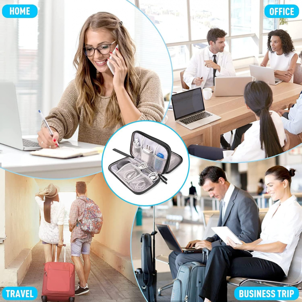 Carcasă portabilă și impermeabilă pentru cabluri și electronice, Negru [5]