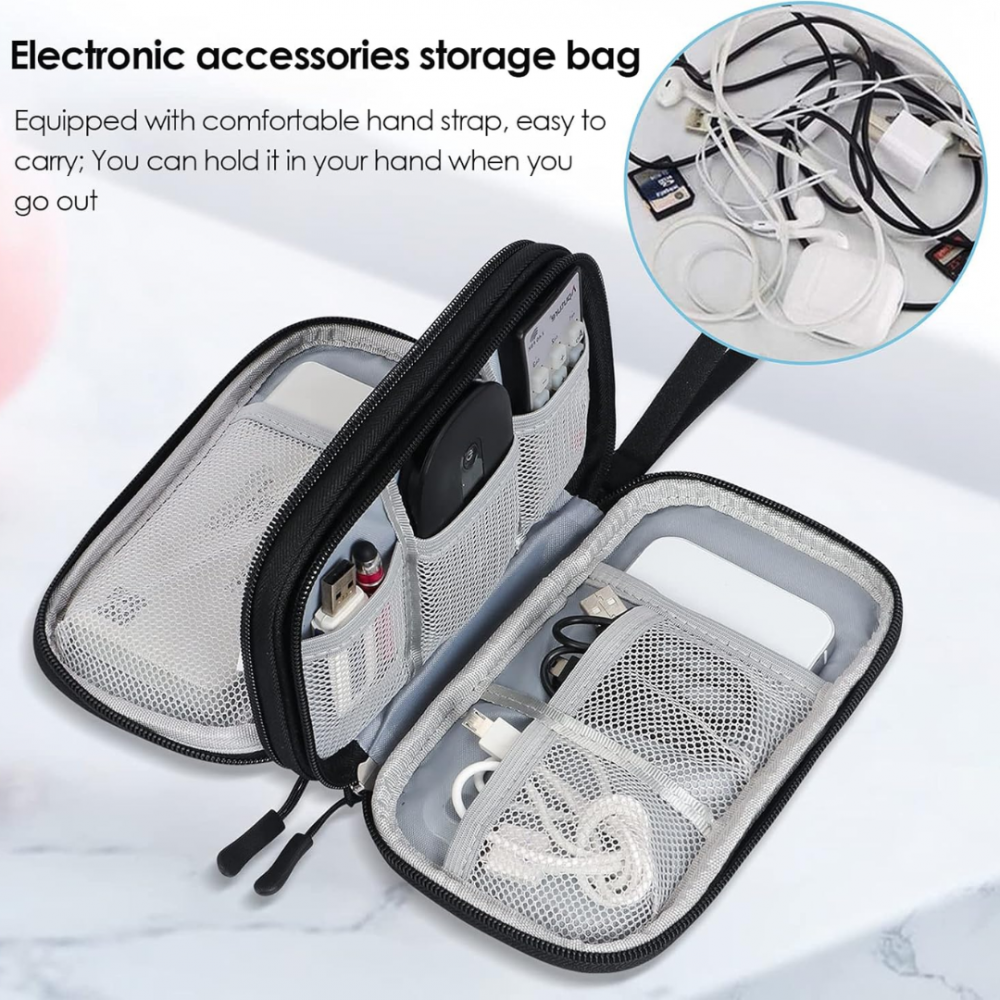 Carcasă portabilă și impermeabilă pentru cabluri și electronice, Negru [6]