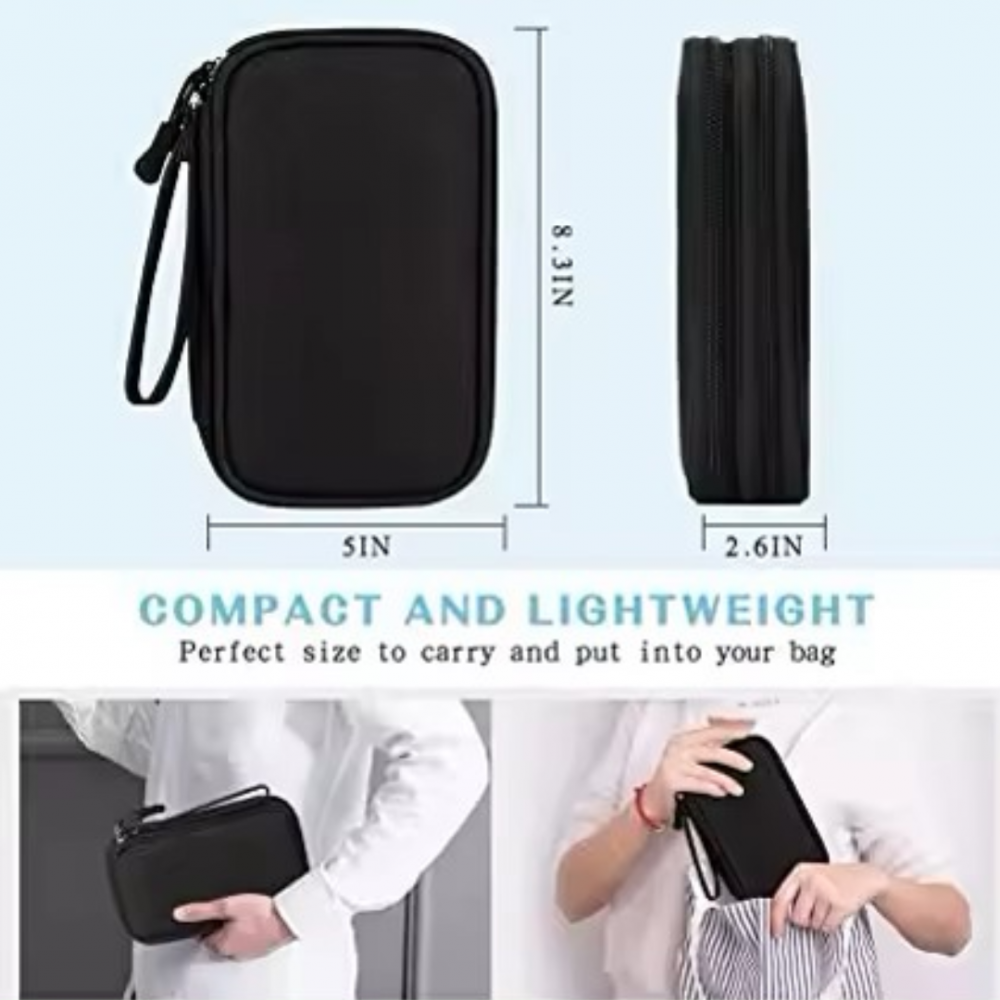 Carcasă portabilă și impermeabilă pentru cabluri și electronice, Negru [8]