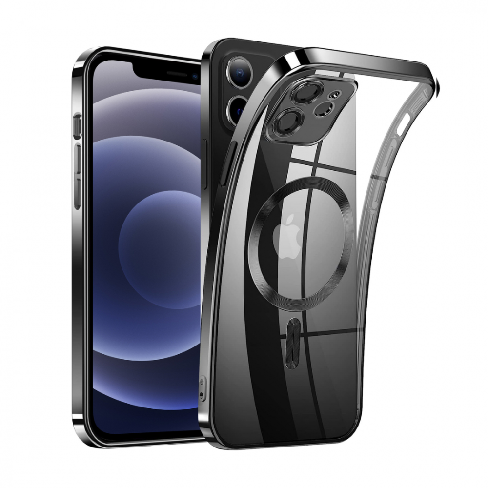 Husă protecție telefon de sticlă pentru iPhone 12 Pro, Negru [2]