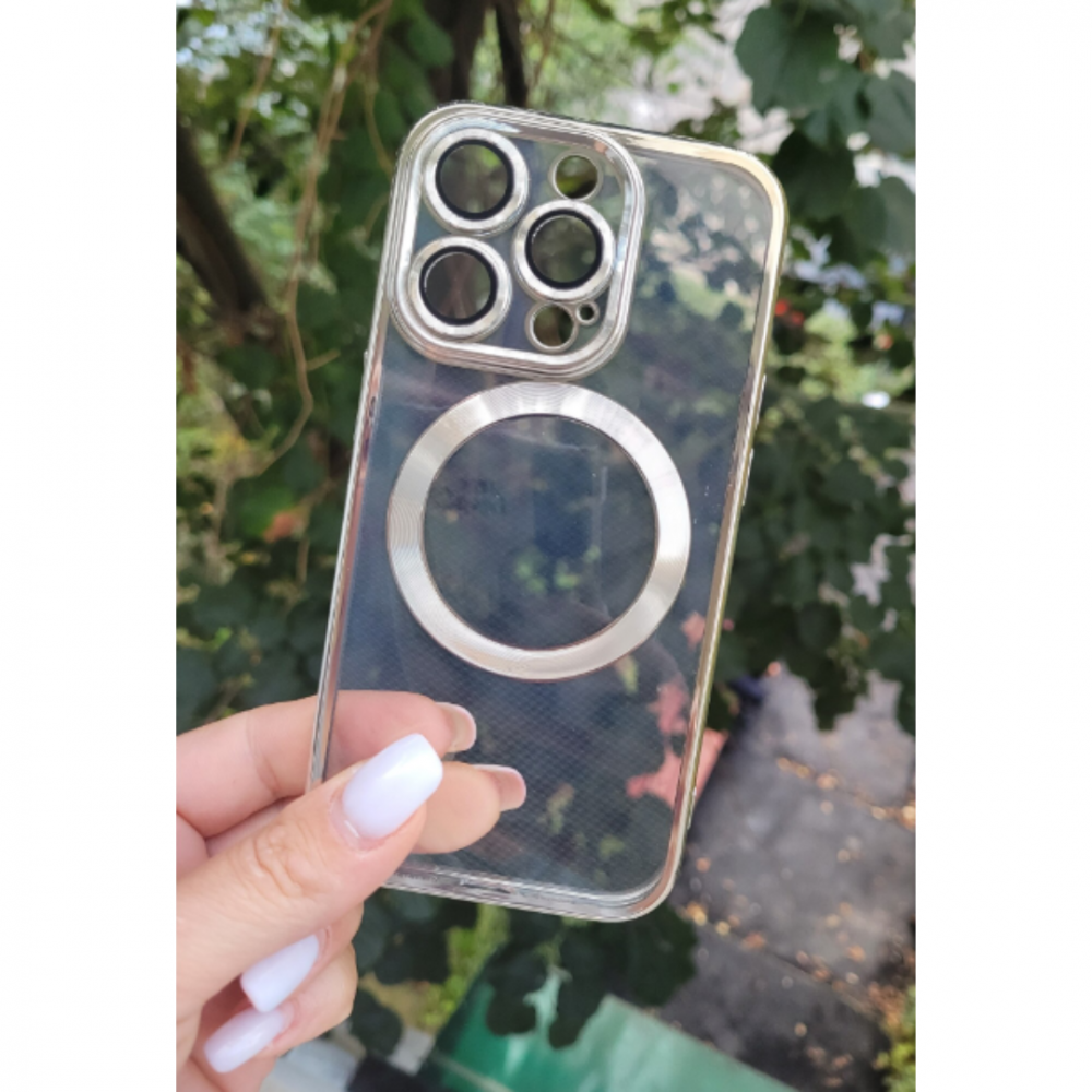 Husă protecție telefon de sticlă pentru iPhone 14 Pro Max, Argintiu [8]