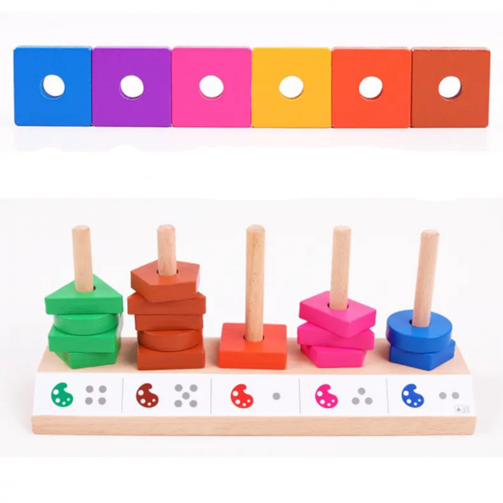 Joc din lemn pentru sortare și stivuire [5]