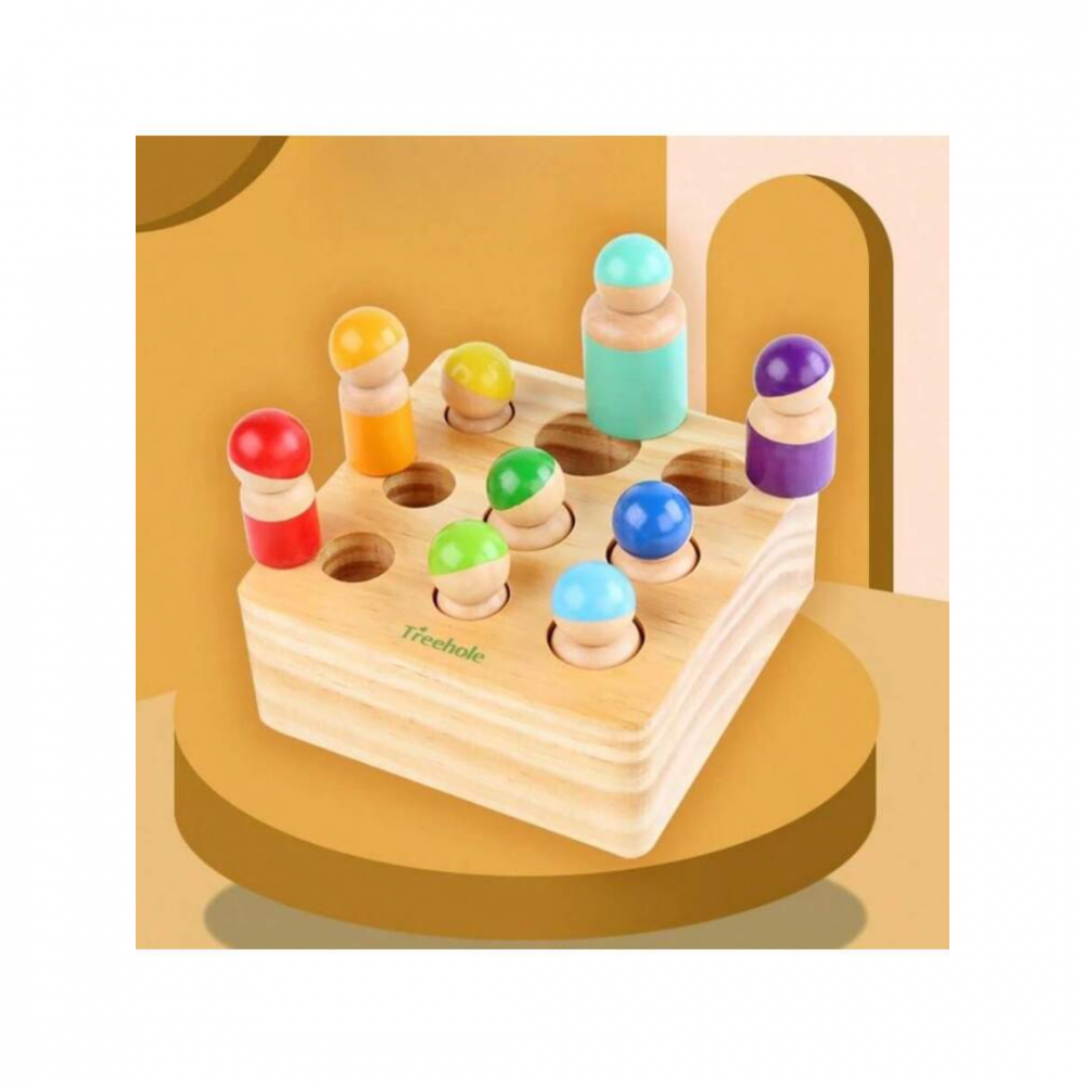 Joc Montessori cu pioni din lemn [6]