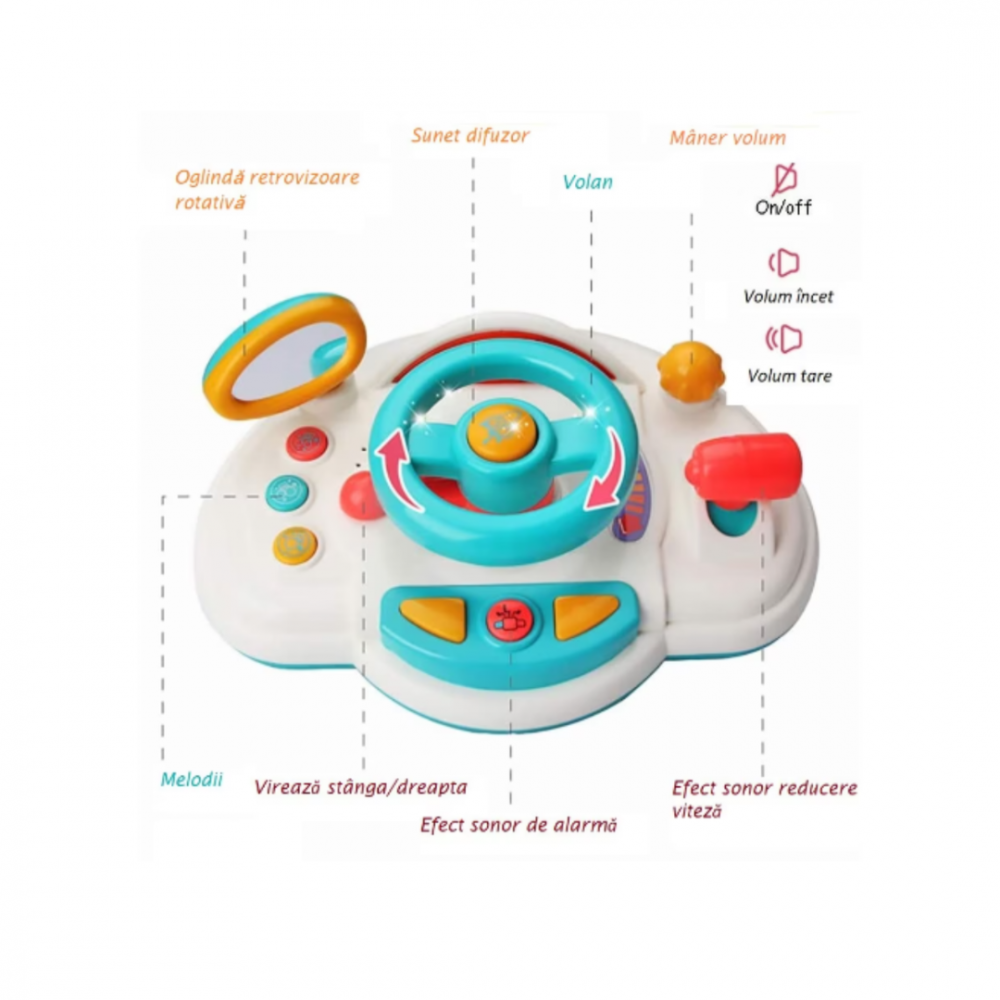 Jucărie cu volan, sunete și lumini [5]