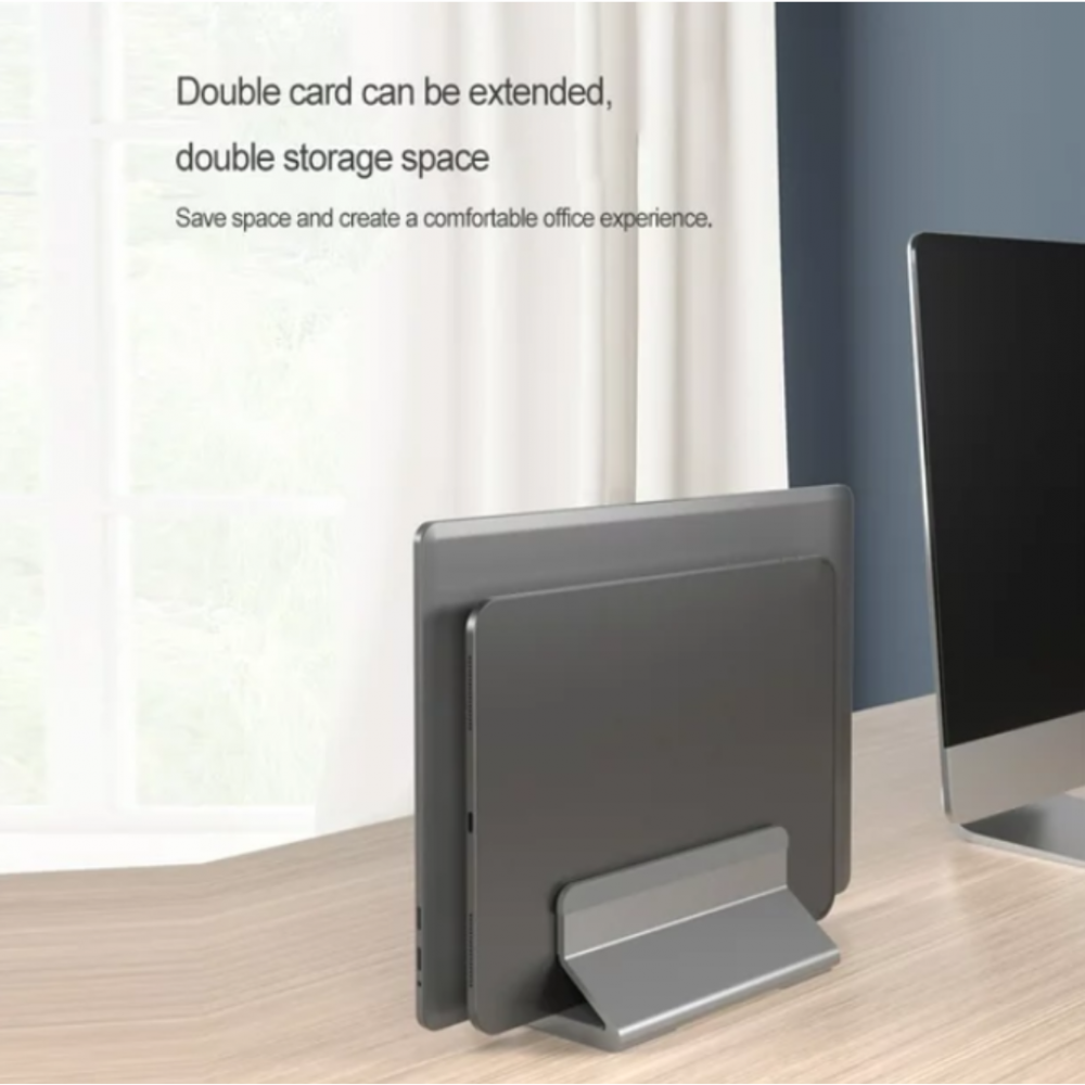 Stand vertical laptop dublu, gri [6]