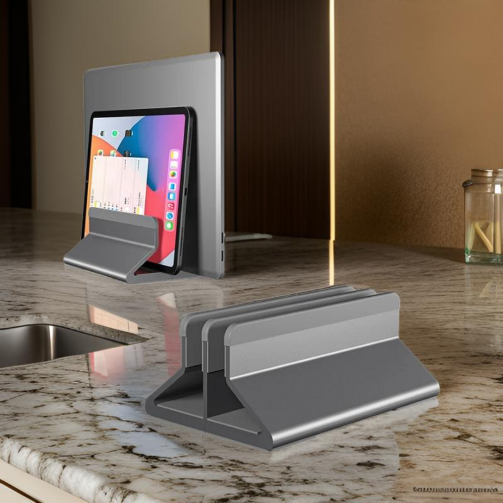 Stand vertical laptop dublu, gri [5]