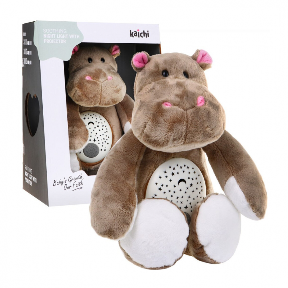 Pluș Lampă de veghe pentru copii, model Hipopotam [1]