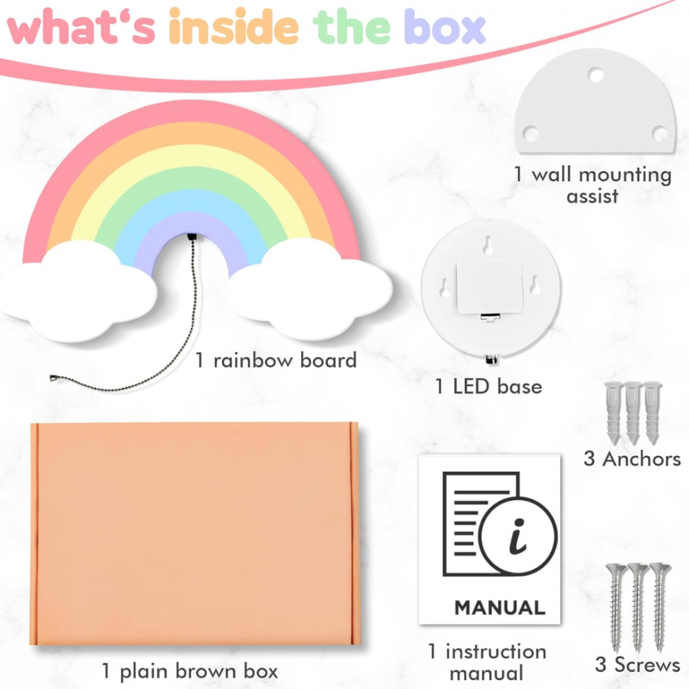 Lampă decorativă pentru perete, model Curcubeu [10]