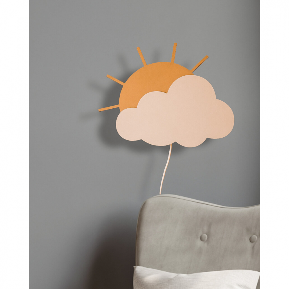 Lampă decorativă pentru perete, model Norișor și Soare [6]