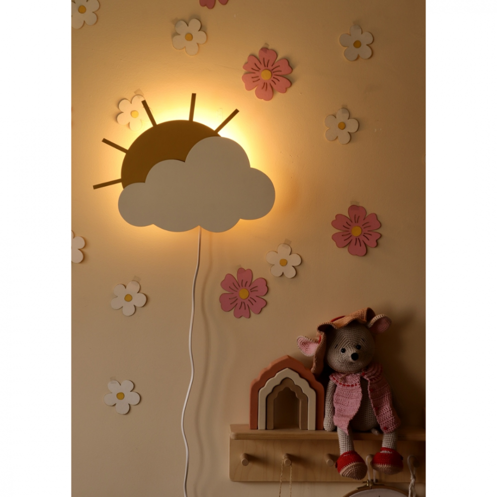 Lampă decorativă pentru perete, model Norișor și Soare [4]