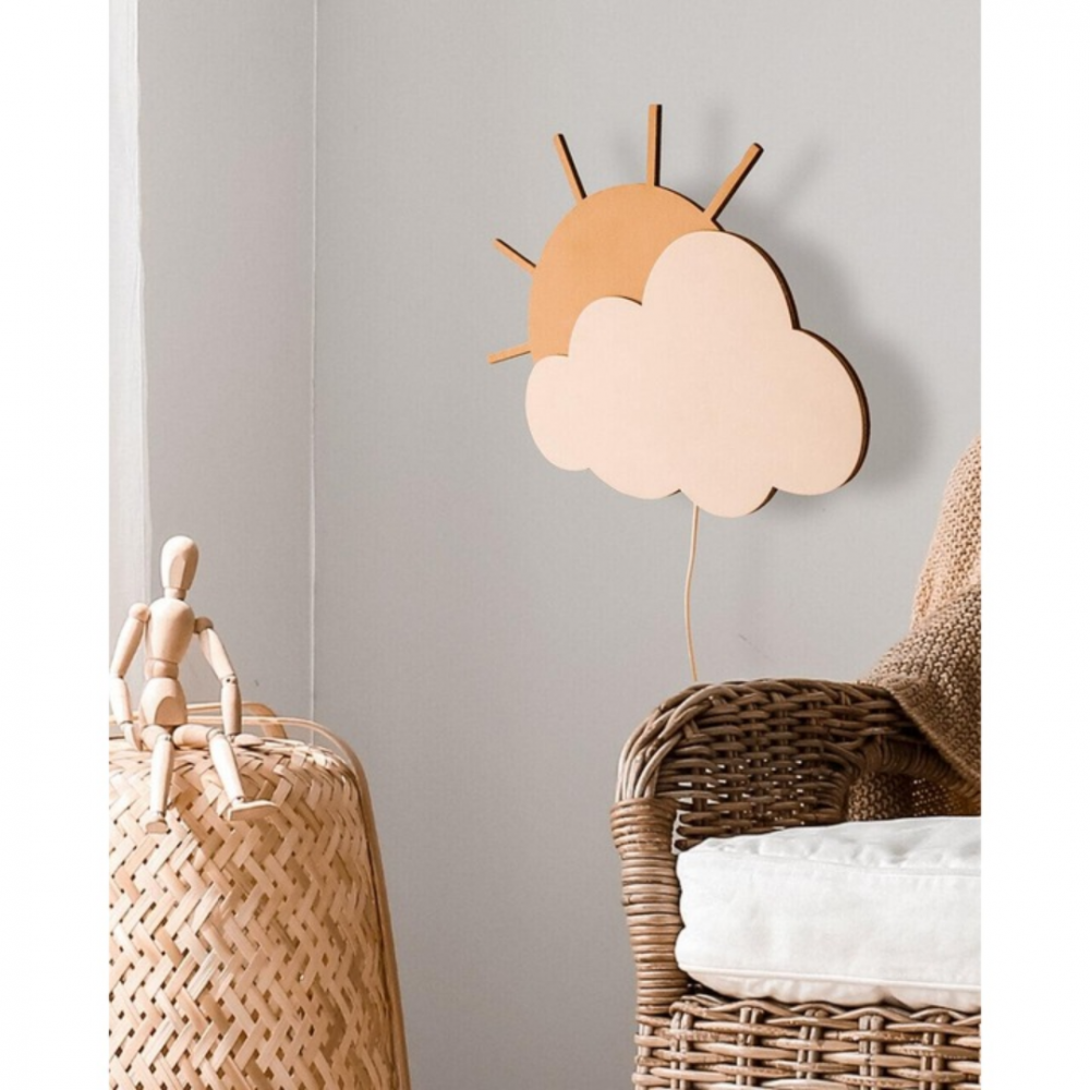 Lampă decorativă pentru perete, model Norișor și Soare [3]