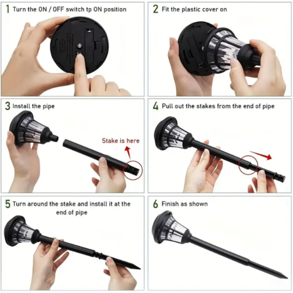 Lampă solară modernă pentru curte și grădină, cu țăruș [5]