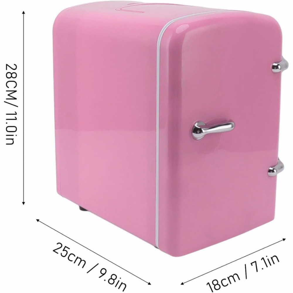 Mini frigider portabil 4L, cu funcție de încălzire/răcire, roz [10]