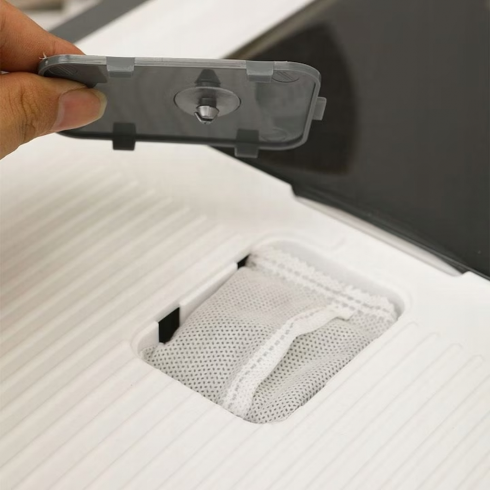 Litiera pisica inchisa cu 2 intrari, lopatica, filtru de odorizare, pliabila, Gri [6]