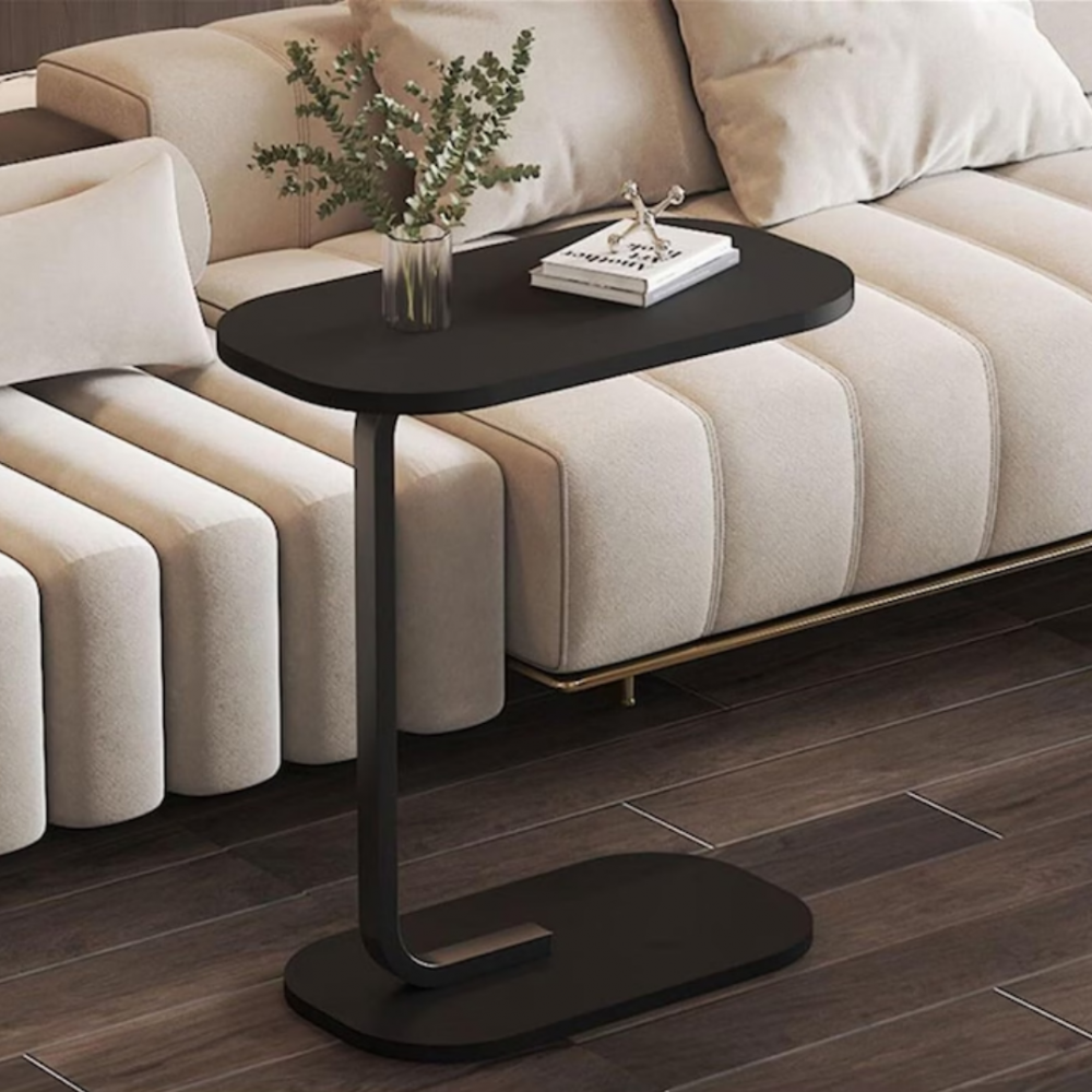 Masuta de cafea cu picior, portabila, usor de transportat, rezistenta si druabila, design elegant, 45x28x60 cm, Negru [6]