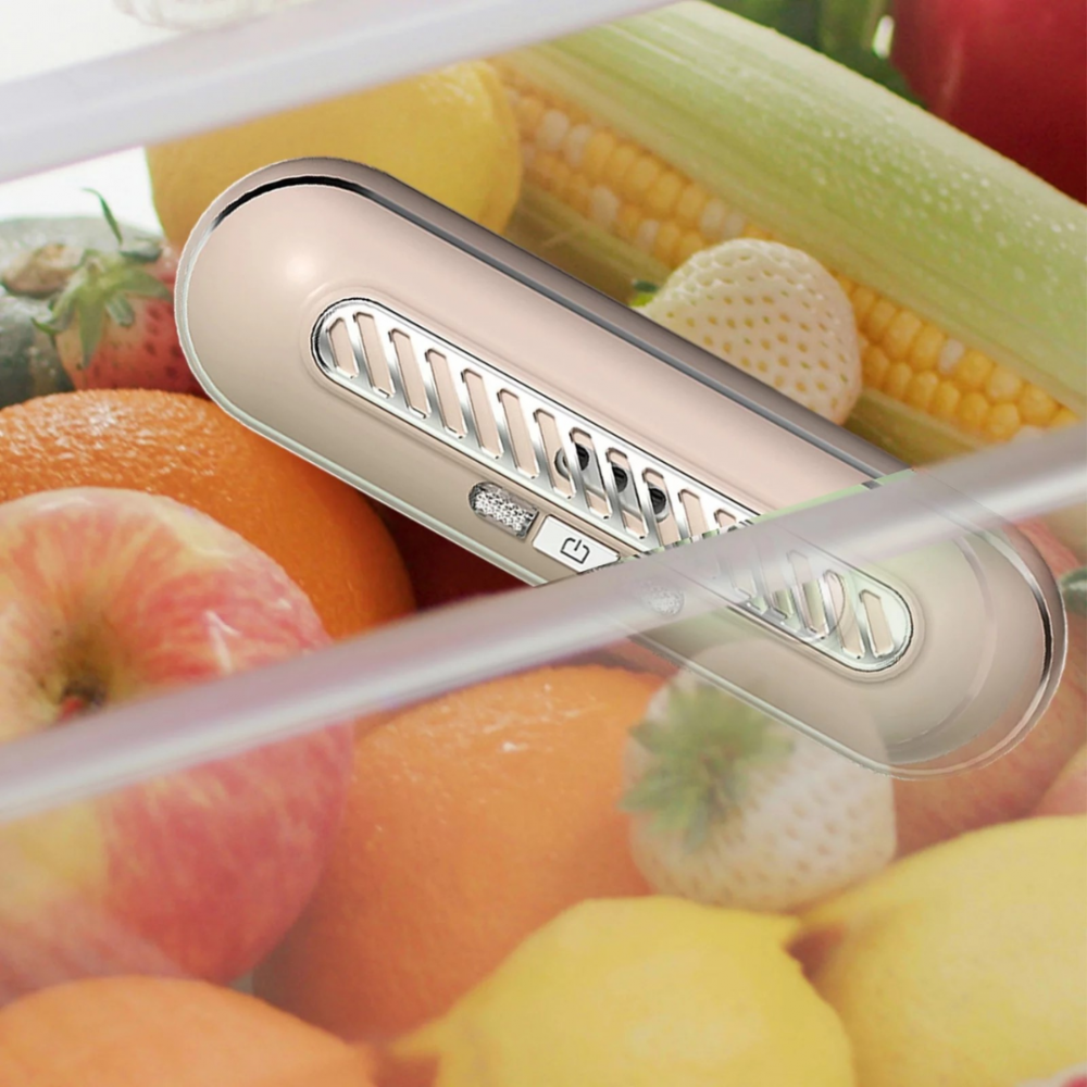 Odorizant portabil cu generator de ozon pentru frigider, roz prăfuit [2]