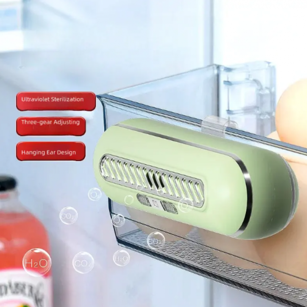 Odorizant portabil cu generator de ozon pentru frigider, verde [5]