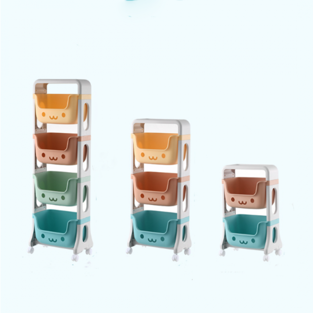 Organizator pentru jucării, 4 compartimente, cu roți [7]