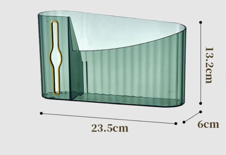 Organizator pentru saci gunoi, montare pe perete, fara gaurire, Transparent [4]