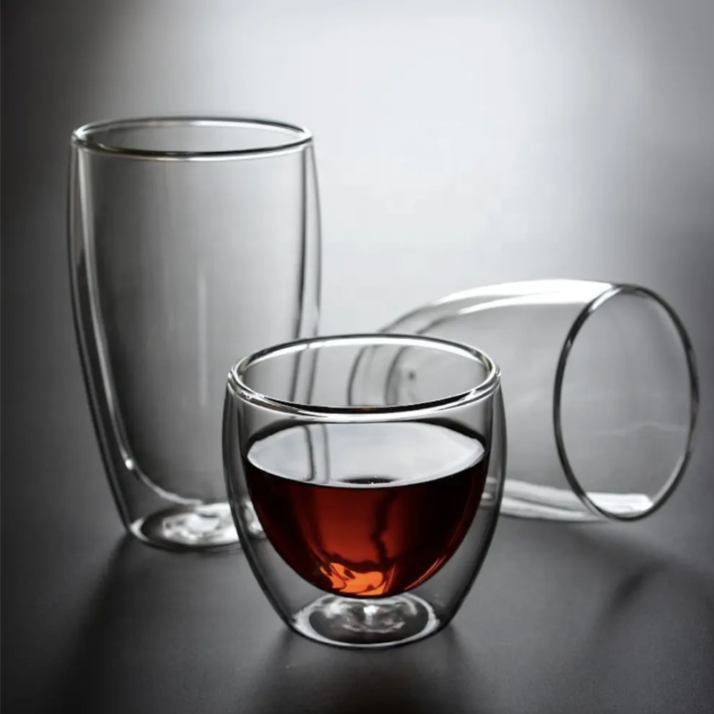 Pahar din sticlă cu pereți dubli, termorezistent, 250 ml [3]