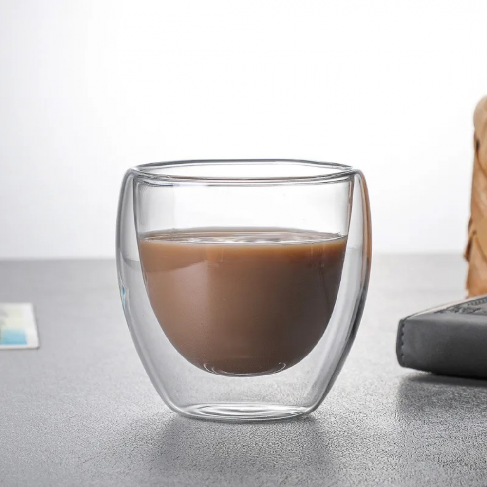 Pahar din sticlă cu pereți dubli, termorezistent, capacitate 450 ml [3]