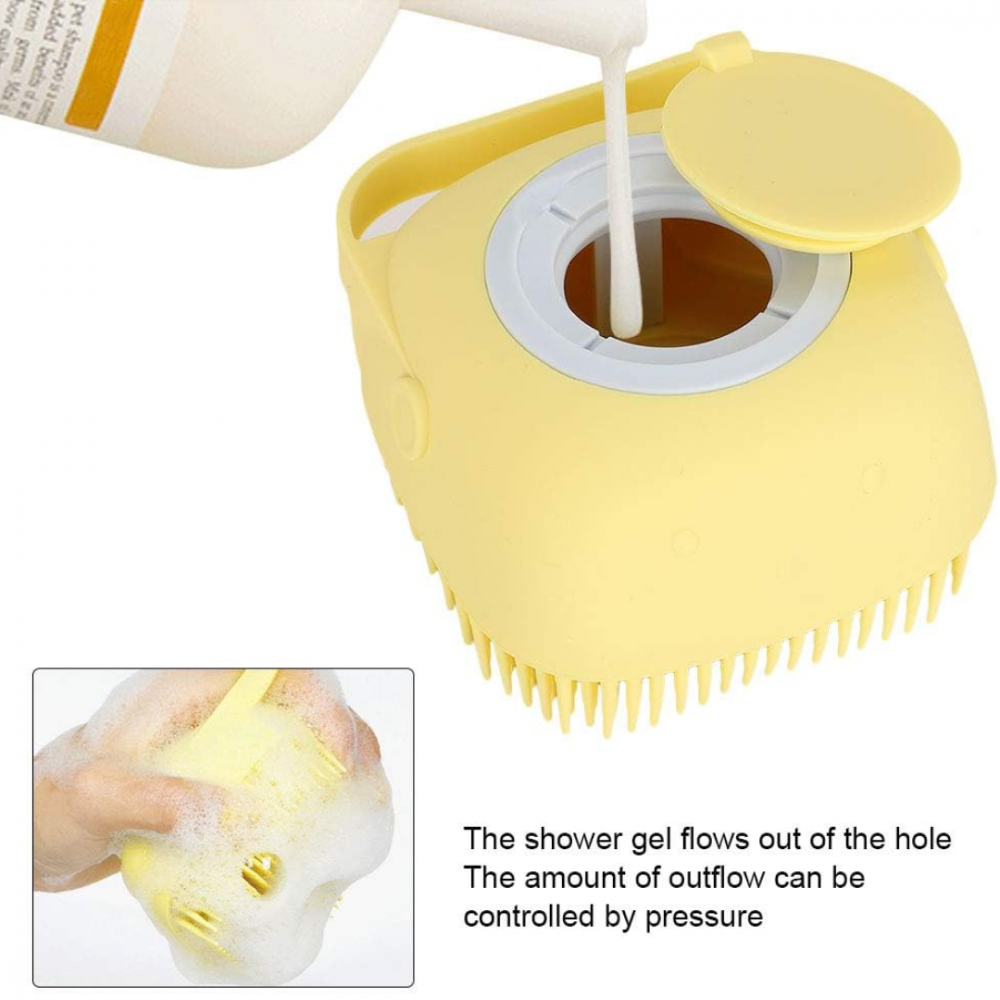 Perie de corp pentru duș/animale, Galben [3]