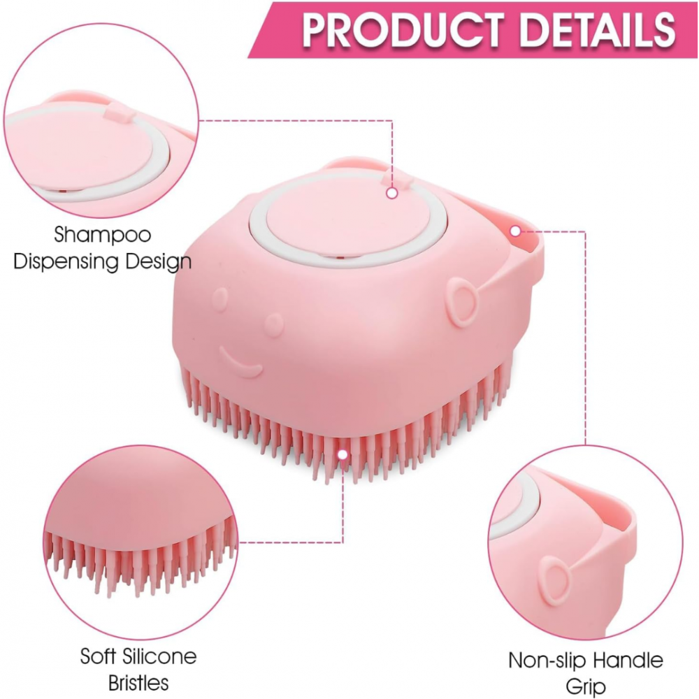 Perie de corp pentru duș/animale, Roz [5]