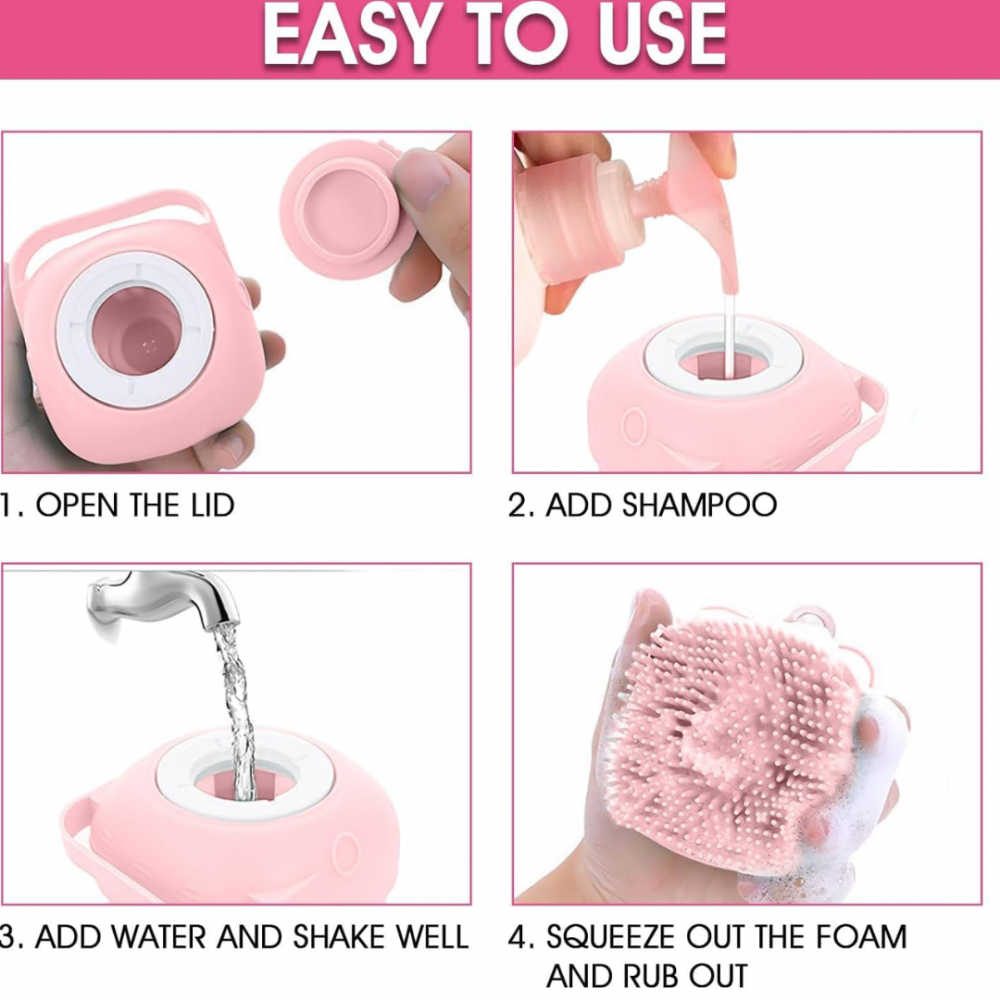 Perie de corp pentru duș/animale, Roz [4]