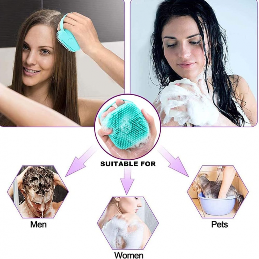 Perie de corp pentru duș/animale, Turcoaz [8]