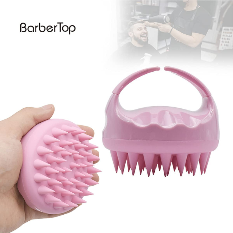 Perie din silicon pentru masaj, Roz [5]