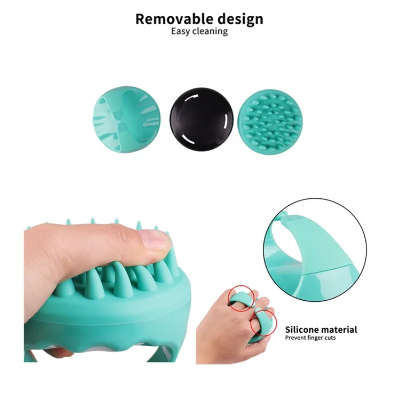 Perie din silicon pentru masaj, Turcoaz [4]