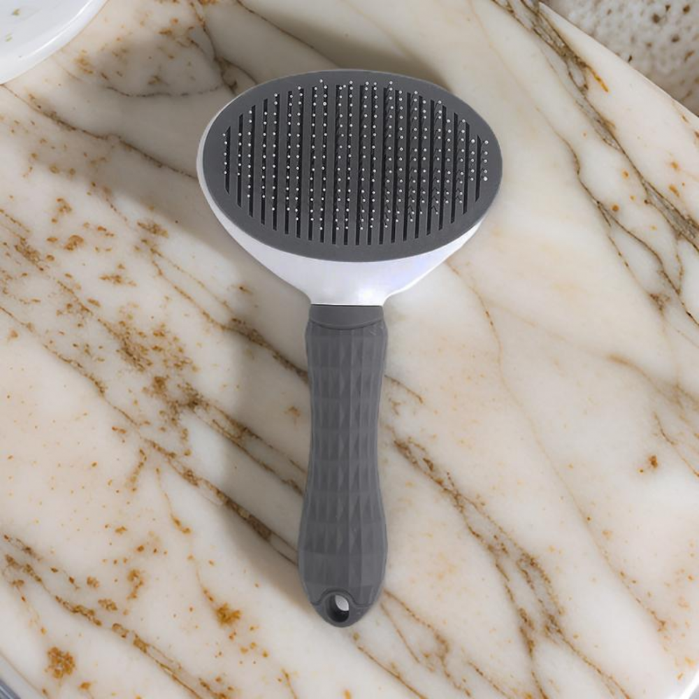 Perie pentru curățarea și îngrijirea părului de câini și pisici, cu buton auto-curățare, 20x10x6 cm [6]