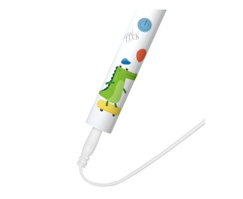 Periuta de dinti electrica sonica, pentru copii, 4 capete incluse,19 cm, temporizator inteligent, rezistenta la apa, model Crocodil, alb [3]