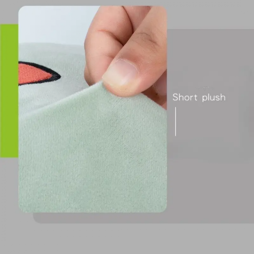 Pernă de pluș, model dinozaur, cu suport telefon integrat, verde [8]