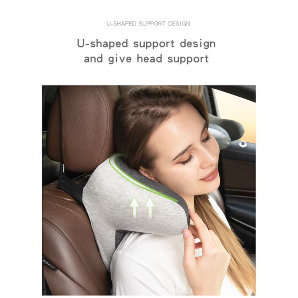 Pernă ortopedică, cu suport pentru cap și spumă de memorie, Albastru [5]