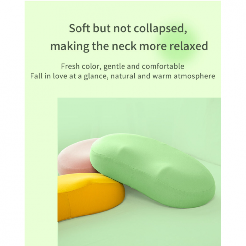 Pernă ortopedică din spumă cu memorie, pentru gât, cap și zona cervicală, Galben [3]