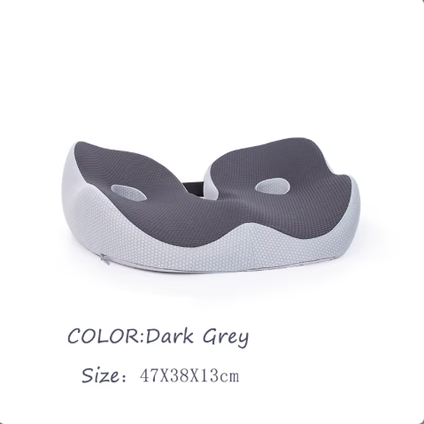 Perna ortopedica sezut, Bewalker, Spuma cu memorie, pentru scaun de birou sau masina, Husa respirabila si antialunecare, zona Lombara, Dureri de sold, Hemoroizi, Gri [1]