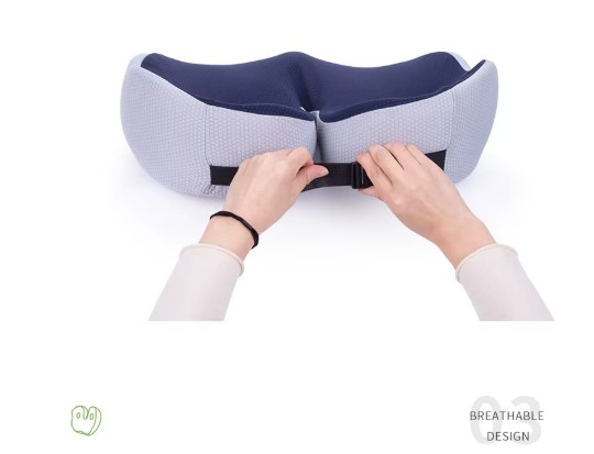 Perna ortopedica sezut, Bewalker, Spuma cu memorie, pentru scaun de birou sau masina, Husa respirabila si antialunecare, zona Lombara, Dureri de sold, Hemoroizi, Albastru [7]