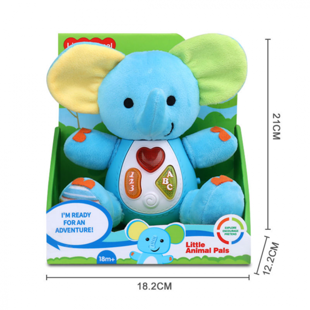 Pluș elefant cu sunete și lumini, Bleu [3]