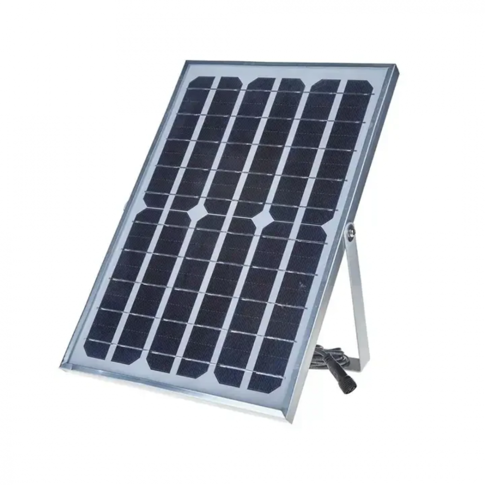 Proiector LED cu lampă solară, de exterior, 300W, cu senzor, timer și telecomandă, negru [6]