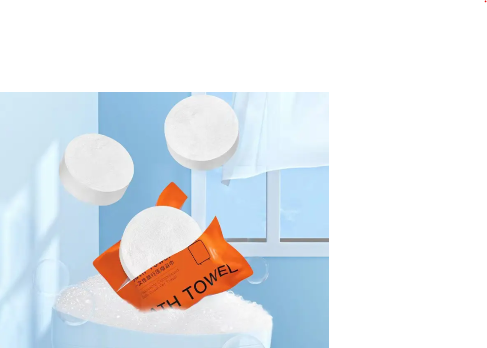 Prosop baie comprimat, 140x70 cm, alb, ideal pentru calatorii, usor de transportat [3]