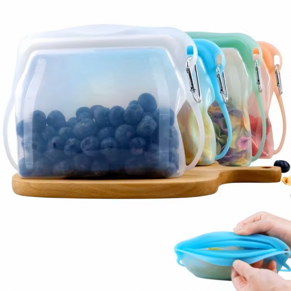 Pungă reutilizabilă pentru alimente, 1L, Transparent [8]