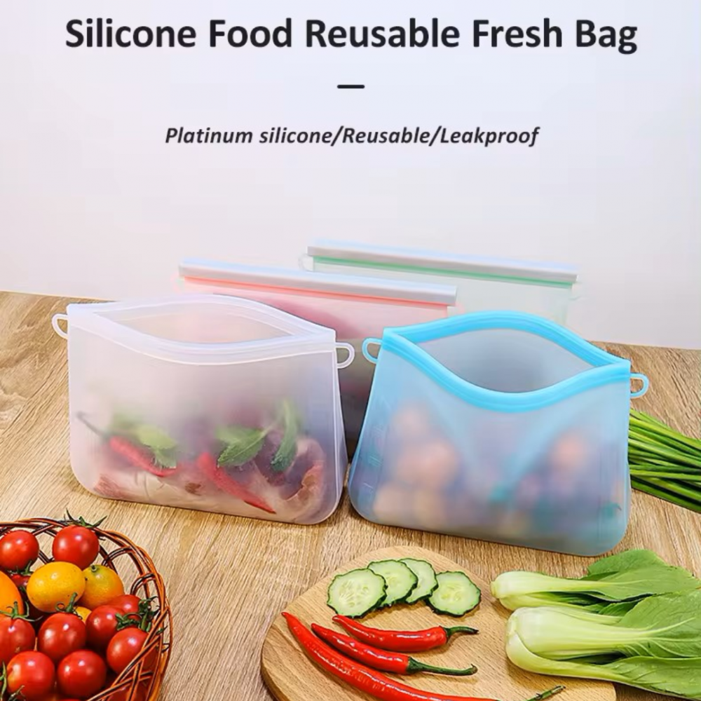 Pungă reutilizabilă pentru alimente, 500ml, Verde [2]