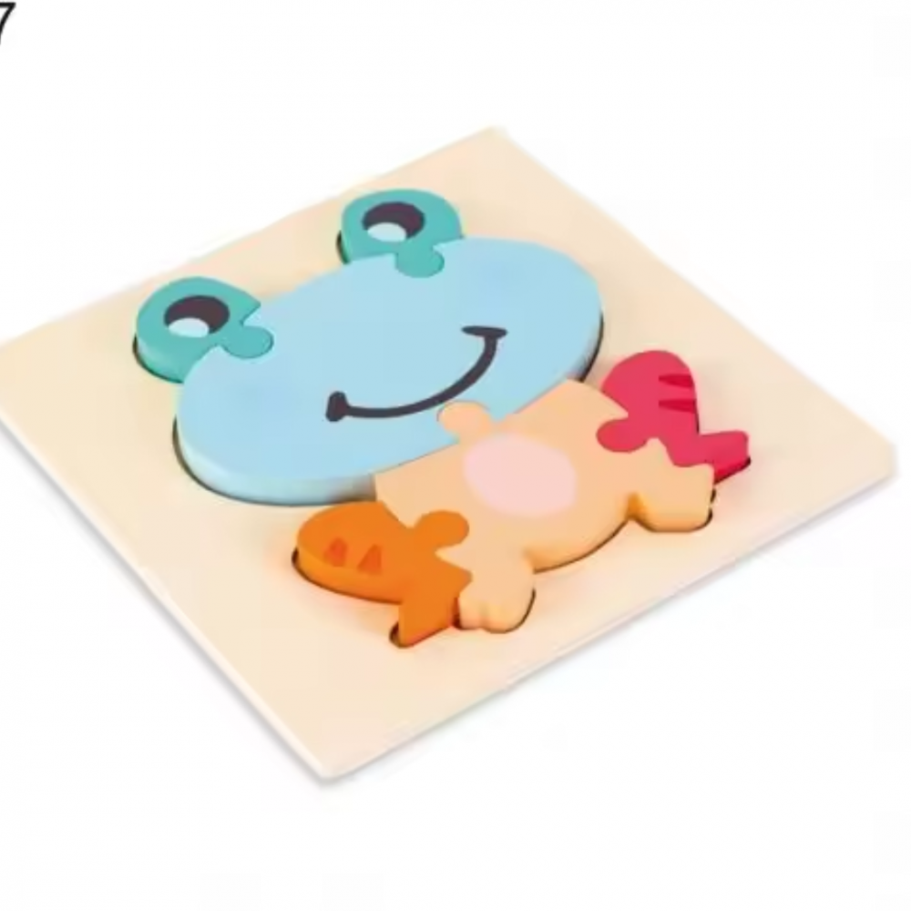 Puzzle 3D din lemn, model broscuță [2]