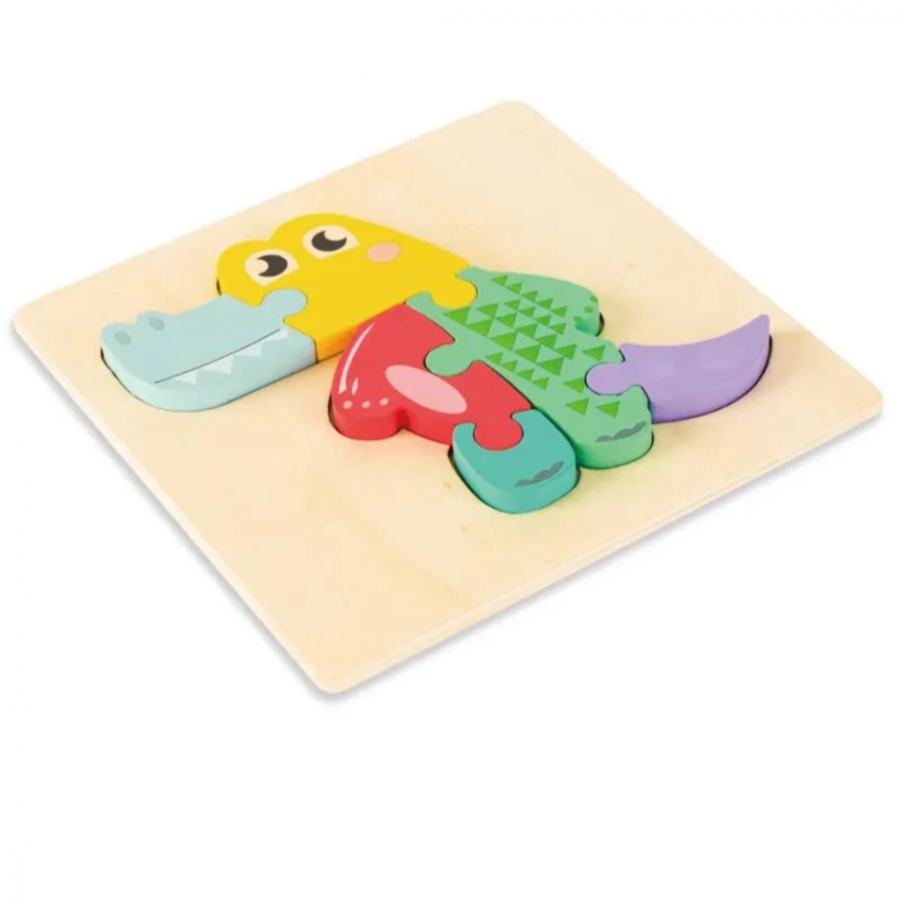 Puzzle 3D din lemn, model crocodil [5]