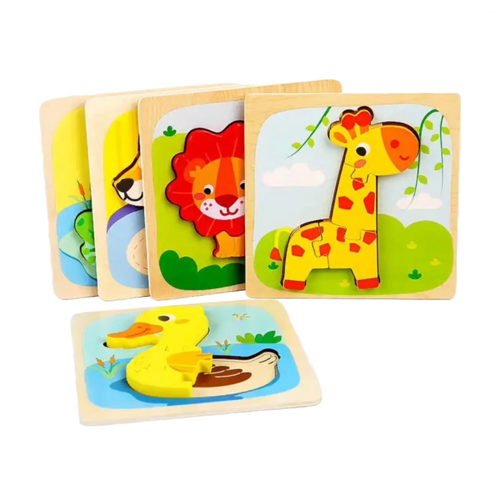 Puzzle 3D din lemn, model crocodil [3]