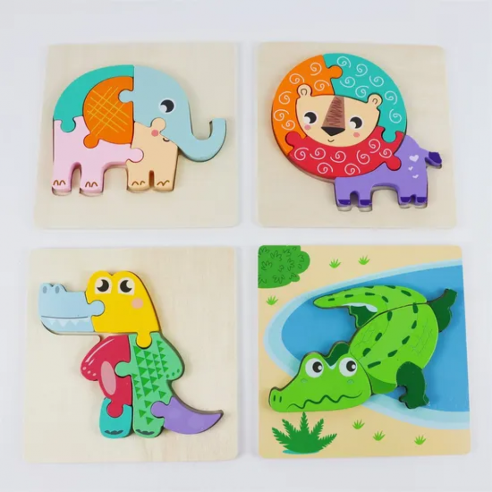 Puzzle 3D din lemn, model crocodil [7]