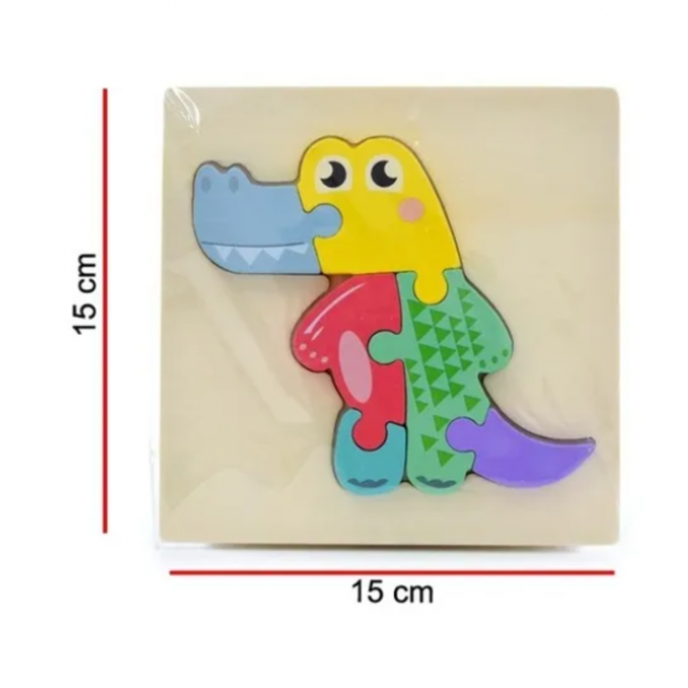 Puzzle 3D din lemn, model crocodil [8]