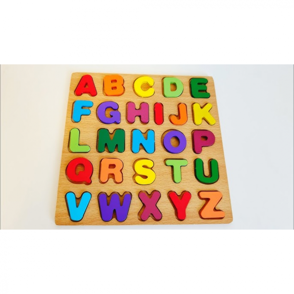 Puzzle alfabet pe placă lemn [8]